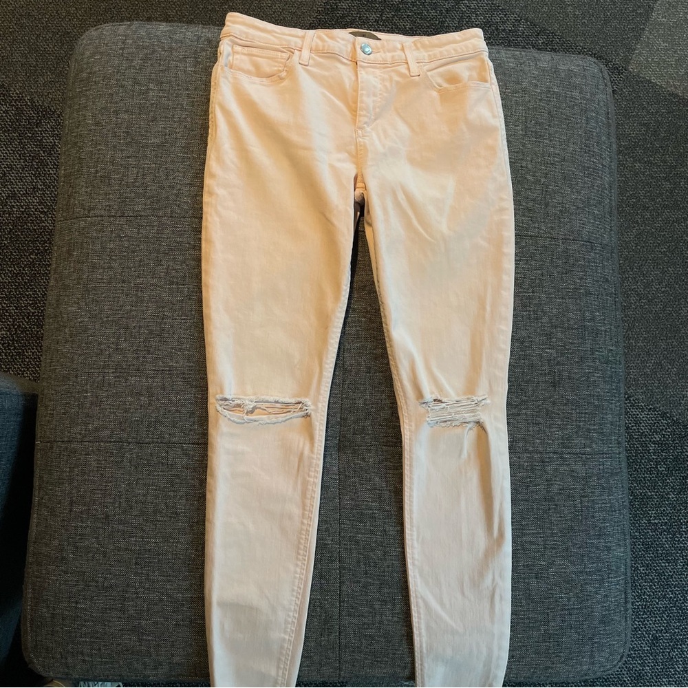 Joe’s skinny Jeans mid rise ankle pants melon light pink size 28